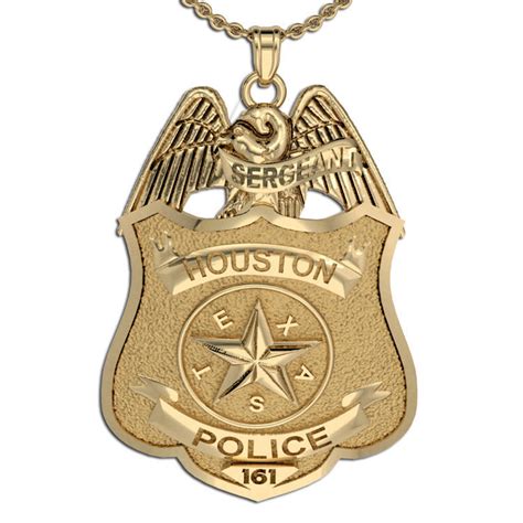 Personalized Texas Police Badge with Your Rank, Number & Department ...