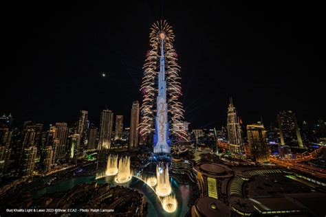 BURJ KHALIFA NYE23 LIGHT LASER SHOW - ECA2