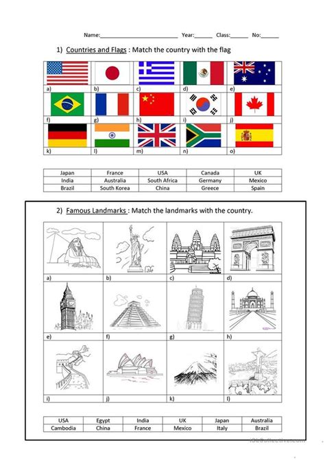 Countries And Capitals Worksheet Free ESL Printable Worksheets Made