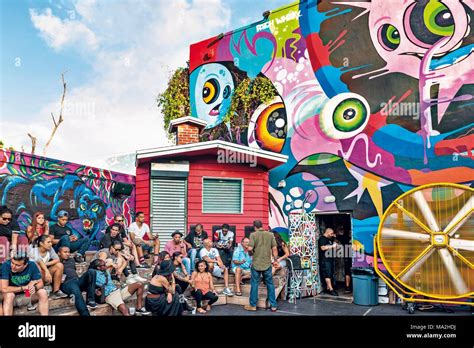 The Wynwood Art Walk, Miami, Florida, USA Stock Photo - Alamy