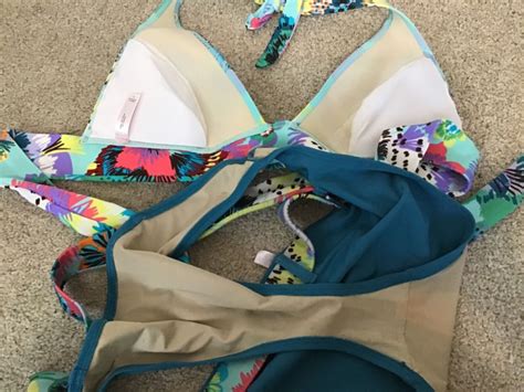 Victorias Secret Swim Floral Large Bikini Top Xl Extr… Gem