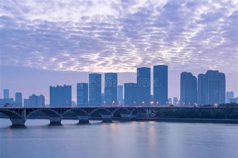 Changsha Modern Building in Dawn Stock Image - Image of changsha, asia ...