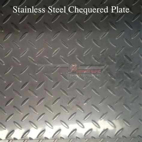 Stainless Steel Checkered Plate Thickness Mm At Rs Kg