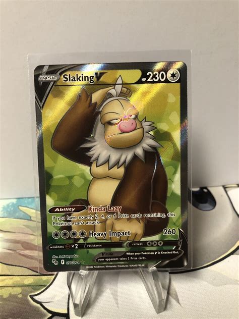 Pokémon TCG Slaking V Full Art Pokemon GO 077 078 Holo Ultra Rare eBay