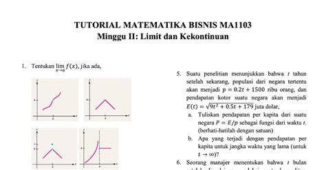 Matematika Bisnis Tutorial Mes Consulting