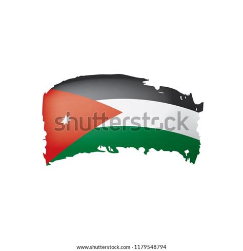 Jordan Flag Vector Illustration On White Stock Vector Royalty Free 1179548794 Shutterstock