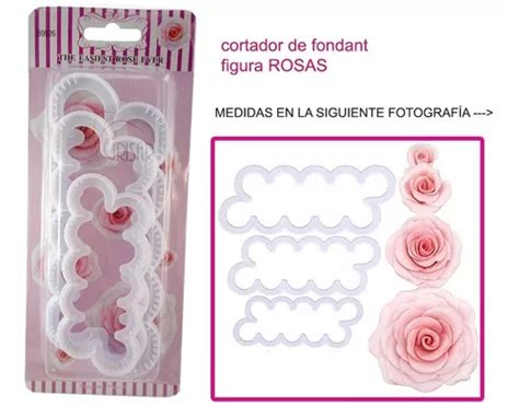 Set De Cortador De Rosas Para Fondant Tres Medidas Meses Sin Intereses