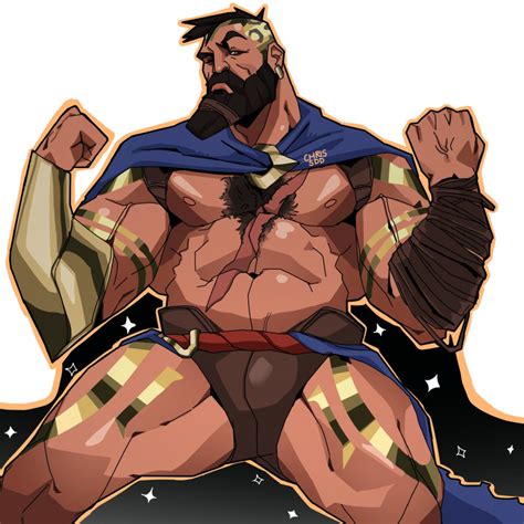 Rule 34 1boy 2021 Abs Atreus League Of Legends Bara Barazoku Beard Biceps Blush Bulge Cape