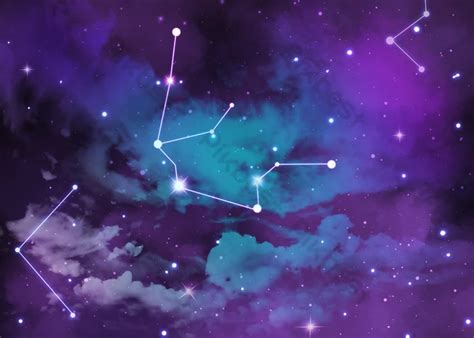 Cosmic Nebula Purple Gradient Galaxy Constellation Background | PSD ...