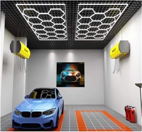 HYDEE Car Repair Shop Ceiling Light LED Honeycomb Garage Light Multi