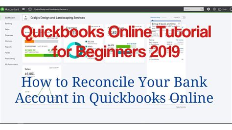 Quickbooks Online Tutorial For Beginners 2019 How To Reconcile Your