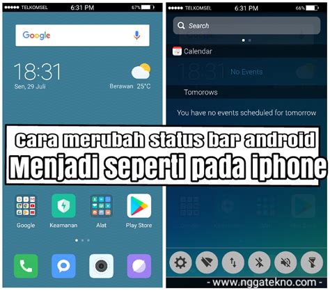 Cara Merubah Status Bar Android Menjadi Keren Seperti Pada Iphone