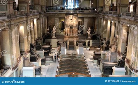 Colossal Statue Of Amenhotep III And Tiye Egyptian Museum In Cairo