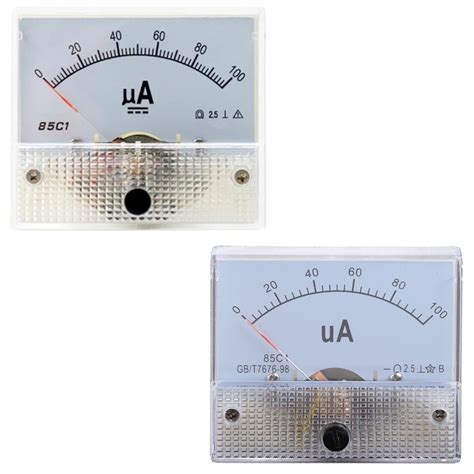 For Dc Ammeter Analog Meter Gauge Rectangle Panel Meter Current