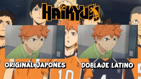 HAIKYUU DOBLAJE LATINO VS ORIGINAL JAPONES HINATA Y KAGEYAMA YouTube