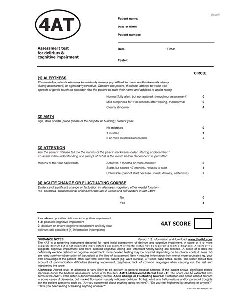 4at Preview — 4at Rapid Clinical Test For Delirium