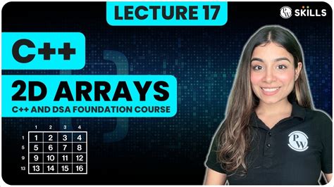 2d Arrays 1 What Why And How Lecture 17 C And Dsa Foundation Course Youtube