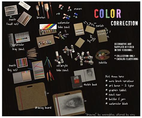 Color Correction Art Supply Deco Sims 4 Teen Sims 4 Sims