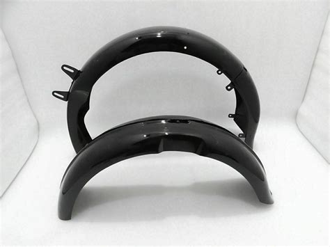 Bsa M Front And Rear Black Painted Mudguard Set With Completed Stay