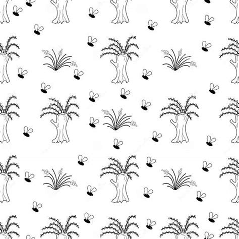 Hand Drawn Vector Seamless Repeat Pattern Stock Vector Illustration