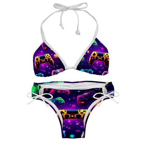 Game Controller Swim Suit Bikini Set With Detachable Sponge