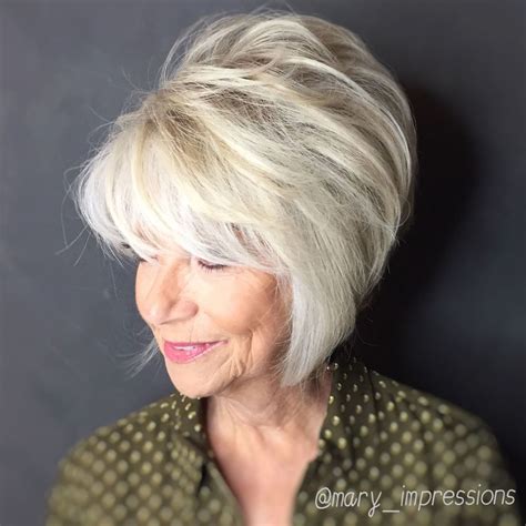 50 Inverted Layered Bob With Bangs Hairstyles Over 50 Modern