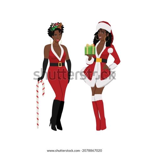 Black Female Santa Over Royalty Free Licensable Stock