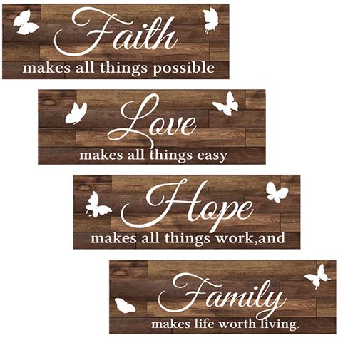 Faith hope love wall decor 1 Set Faith Hope Love Wall Decor ...