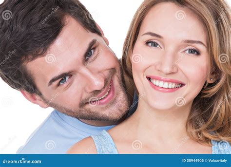 Closeup Portrait Of Beautiful Happy Couple Stock Image Image Of Life