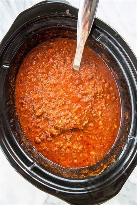 Slow Cooker Bolognese Sauce The Kitchen Magpie