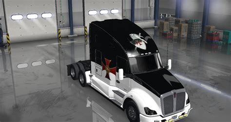 Knights Templar Skin For Kenworth T American Truck Simulator Mods