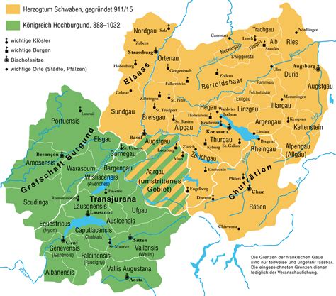 Duchy of Alamannia (here with Alsace) and Burgundy in the 10th and 11th centuries. Duchy of ...