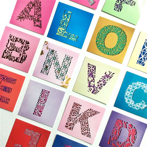 Paper cut alphabet on Behance