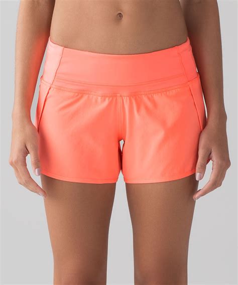 Lululemon Run Times Short 4 Way Stretch 4 Pop Orange Lulu Fanatics