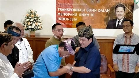 Erick Thohir Hadiri Undangan Tokoh Jabar Di Bandung Bahas Umkm Hingga