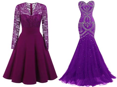 15 Stunning Models of Purple Dresses for Ladies in Fashion