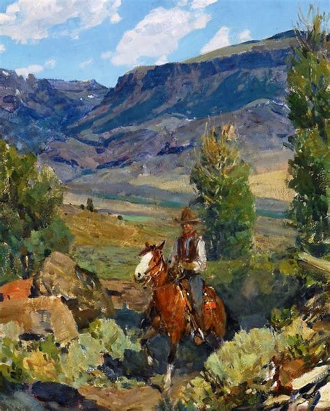 North Fork, Shoshone River, Wyoming Painting by Frank Tenney Johnson Reproduction | iPaintings.com