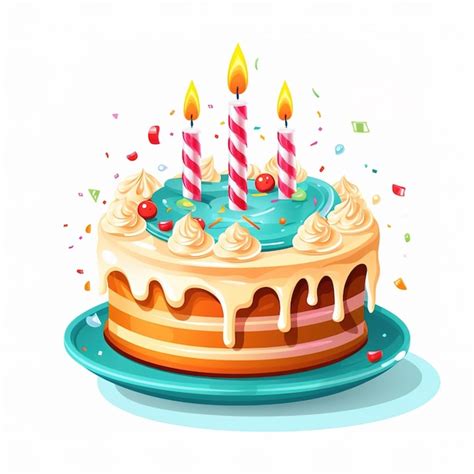 Gâteau D anniversaire Illustration Photo Premium