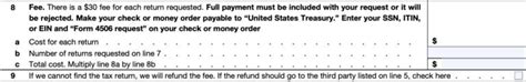 IRS Form 4506 Instructions Request For Copy Of Tax Return