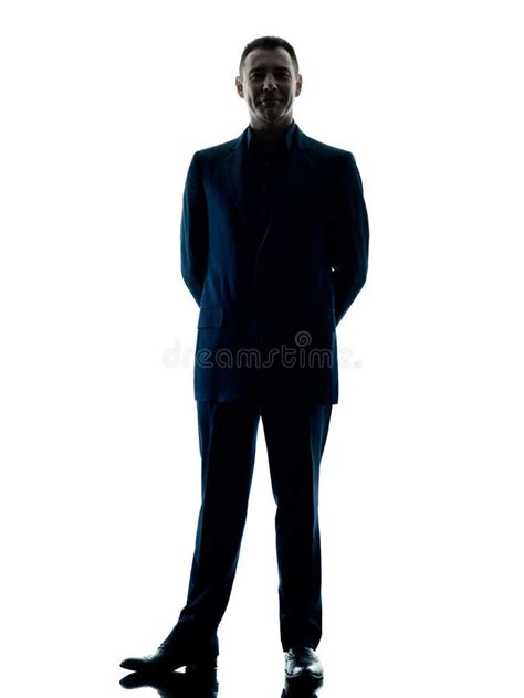 Business Man Standing Silhouette Stock Illustration - Illustration of ...