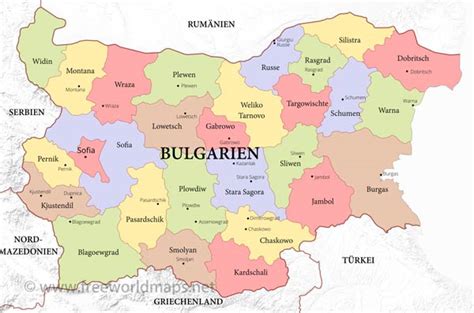 Karte Von Bulgarien Freeworldmaps Net