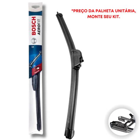 Palheta Limpador Parabrisa Carro Gancho Original Bosch Aerofit Silicone