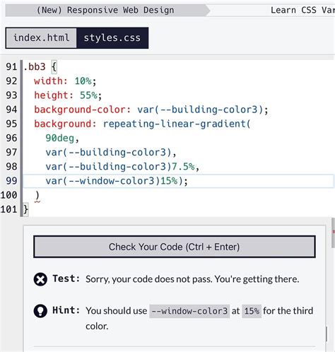 Learn Css Variables By Building A City Skyline Step Html Css