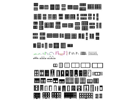 Puertas Y Ventanas Bloques En Autocad Cad Kb Bibliocad