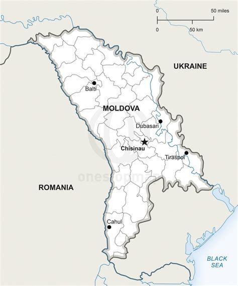 Free Vector Map of Moldova Outline | One Stop Map