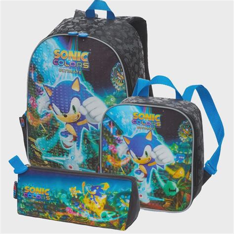 Kit Mochila Sonic Colors Lancheira Estojo Pacific No Shoptime