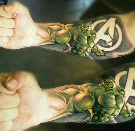 Hulk Arm Tatuajes Marvel Tatuaje De Hulk Tatuajes Incre Bles