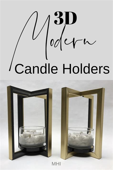 3-D Modern Table Top Candle Holders | Tabletop candle holder, Modern ...