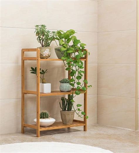 Tiers Bamboo Wooden Plant Stand Pot Plant Shelf Jinnns