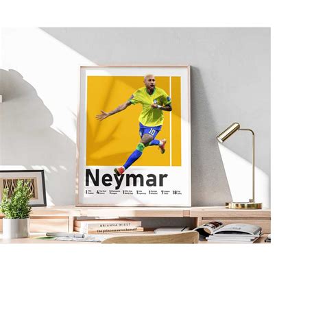 Printable Neymar Junior Poster Brazil Football Print Brazi Inspire